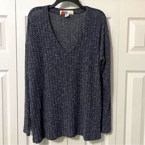 Free People Beach Textured V Neck Long Sleeved Tunic Top Size Small